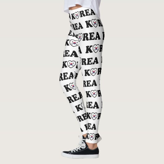 韓国ラブハート国旗のレギンス レギンス (左)
