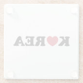 韓国ラブハート ガラスコースター (裏面)