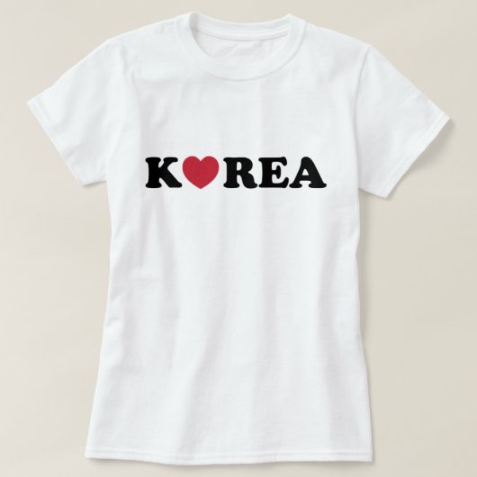 韓国ラブハート Tシャツ (デザイン正面)