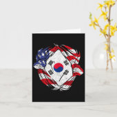 韓国ラブ韓国プライド韓国愛国者 カード (黄色い花)