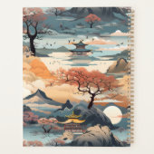 韓国ランドスケーププランナーインオレンジとティール（緑がかった色） プランナー手帳 (裏面)