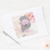 韓国ルーツ桜ツリーノートIpadエアカバー スクエアシール (封筒)