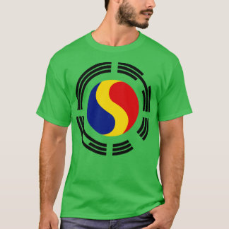 韓国ルーマニア多国籍愛国国旗シリーズ Tシャツ