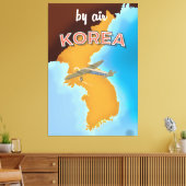 韓国ヴィンテージ旅行ポスター印刷 キャンバスプリント (インサイチュ (リビング))