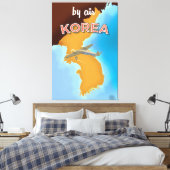 韓国ヴィンテージ旅行ポスター印刷 キャンバスプリント (インサイチュ (寝室))