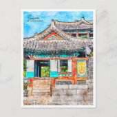 韓国ヴィンテージ旅行水の色 ポストカード (正面)