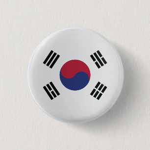 韓国丸アイコン国旗 缶バッジ