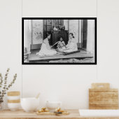 韓国人女性スティックスアイロン1910年 ポスター (キッチン)