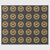 韓国人犬のペット養子縁組シェルター気に ラッピングペーパー (フラット)