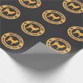 韓国人犬のペット養子縁組シェルター気に ラッピングペーパー (角)