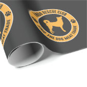 韓国人犬のペット養子縁組シェルター気に ラッピングペーパー (ロールコーナー)