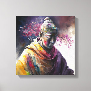 韓国仏絵画の水彩画 キャンバスプリント