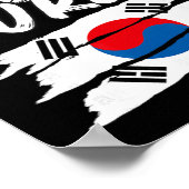 韓国代表 サッカー スポーツTシャツ ポスター (角)