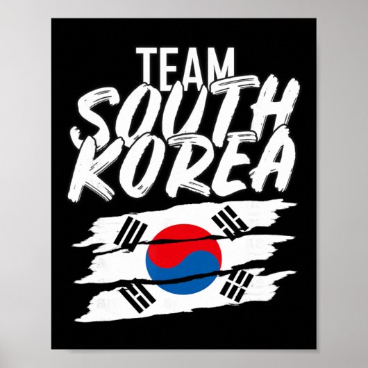 韓国代表 サッカー スポーツTシャツ ポスター (正面)