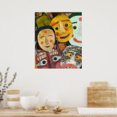 韓国伝統的のマスク ポスター (キッチン)