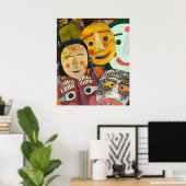 韓国伝統的のマスク ポスター (ホームオフィス)