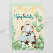 韓国伝統的の最初の誕生日カード 招待状 (正面/裏面)