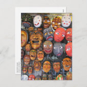 韓国伝統的の演技用マスク | 한국 전통 탈 シーズンポストカード (正面/裏面)