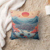 韓国伝統的絵を描のクッション クッション (ブランケット)