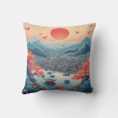 韓国伝統的絵を描のクッション クッション (裏面)