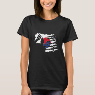 韓国兵士の敬礼 ベテランの愛国者 Tシャツ