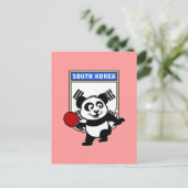 韓国卓球パンダ ポストカード (スタンド正面)