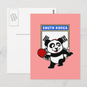韓国卓球パンダ ポストカード (正面/裏面)
