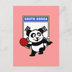 韓国卓球パンダ ポストカード