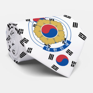 韓国国旗とエンブレム、韓国国旗 ネクタイ