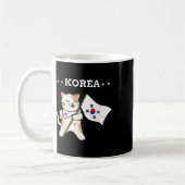 韓国国旗とネコ韓国 コーヒーマグカップ (左)