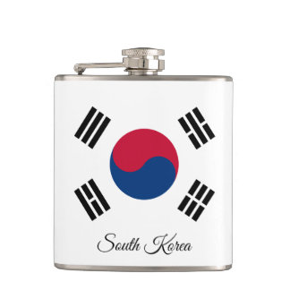 韓国国旗と旅行韓国/スポーツファン フラスク