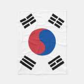 韓国国旗と韓国の愛国心 フリースブランケット (正面)