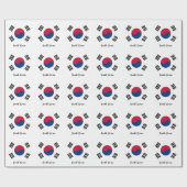 韓国国旗と韓国の贈り物/スポーツファン ラッピングペーパー (フラット)