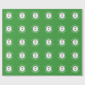 韓国国旗のクリスマスエンジェルパーソナライズされた ラッピングペーパー (フラット)