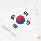 韓国国旗のシール 長方形シール (封筒)