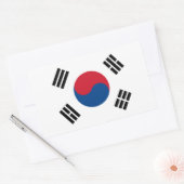 韓国国旗のシール 長方形シール (封筒)