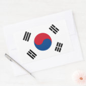韓国国旗のシール 長方形シール (封筒)