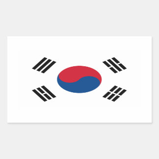 韓国国旗のシール 長方形シール