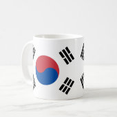 韓国国旗のセラミック製マグカップ コーヒーマグカップ (正面左)