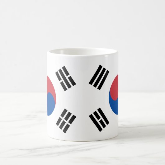 韓国国旗のセラミック製マグカップ コーヒーマグカップ (中央)
