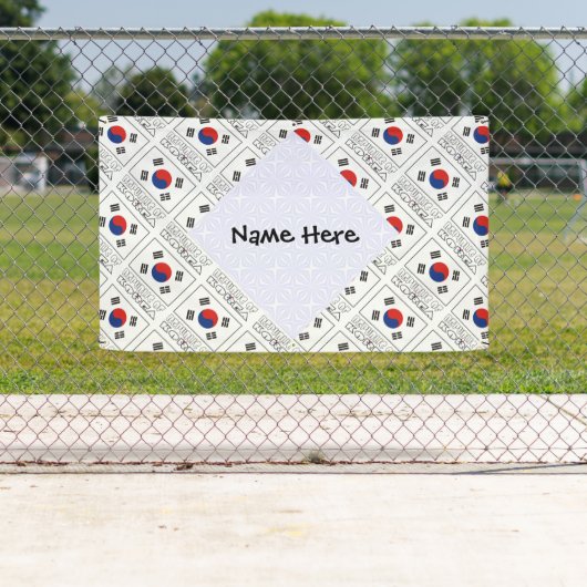 韓国国旗のタイル張り個人用設定 横断幕 (インサイチュ)