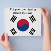 韓国国旗のフライヤー チラシ (手)