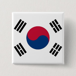 韓国国旗のボタン 缶バッジ