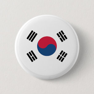 韓国国旗のボタン 缶バッジ