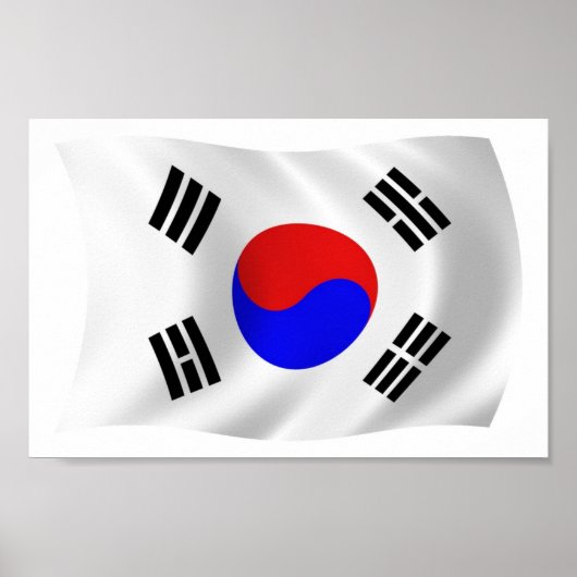 韓国国旗のポスタープリント ポスター (正面)