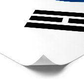 韓国国旗のポスター – 16.50" x 11" ポスター (角)