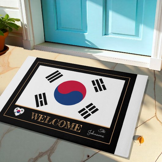 韓国国旗の下敷き/スポーツ歓迎 ドアマット