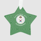 韓国国旗の天使の年と名の星 オーナメント (裏面)