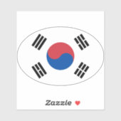 韓国国旗の楕円 シール (シート)