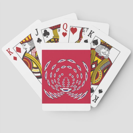 韓国国旗の水玉模様:フローラのツイスト トランプ (裏面)